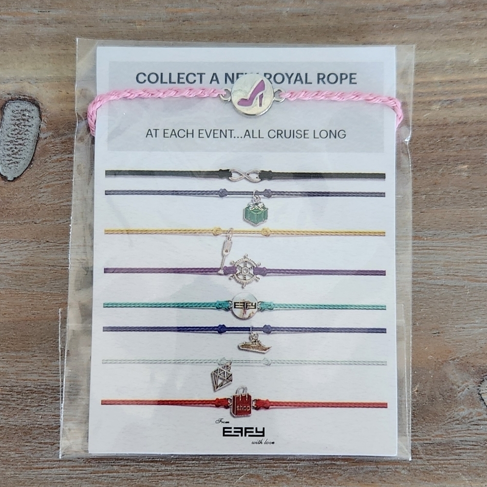 👠Effy Royal Rope Bracelet with High Heel Shoe Charm – Royal Caribbean Exclusive - Picture 2 of 5